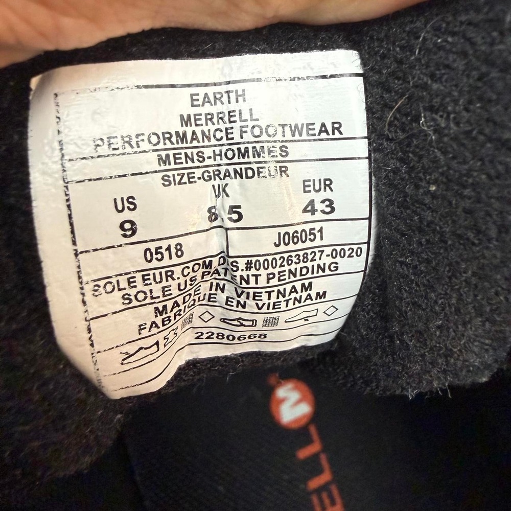 Merrell Moab 2 Mid Waterproof Hiking Boots Mens US 9 Brown Suede Vibram Size 9 - Picture 8 of 8